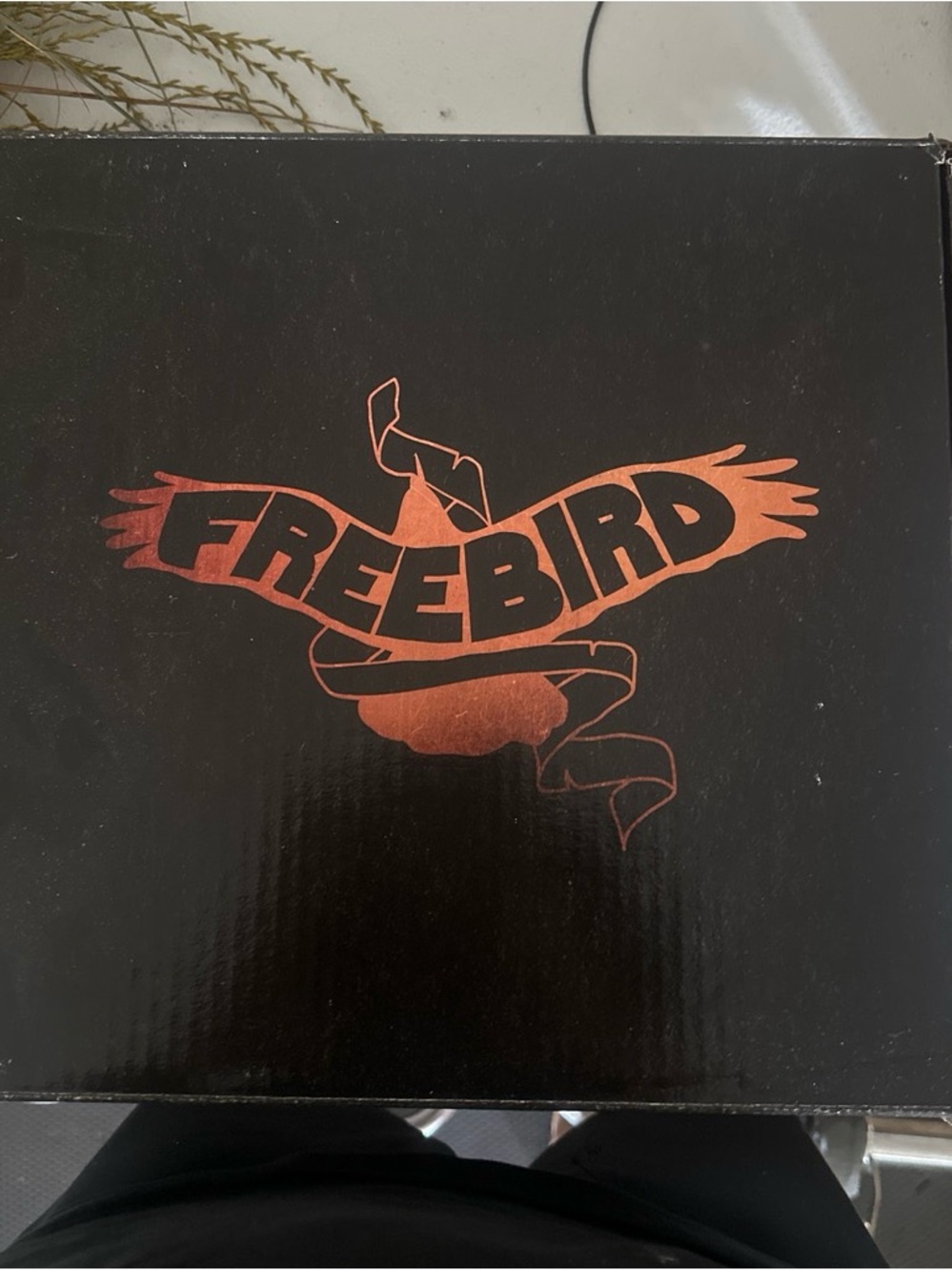 freebird Black Box with Metallic Copper-Orange Logo